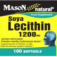 Soya Lecithin 1200 mg, 100 Softgels, Mason Natural