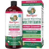Liquid Morning Multivitamin + Hair Growth, Dragon Fruit Melon, 30 oz (887 ml), MaryRuths