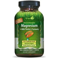 Magnesium + Milk Thistle & Turmeric, 60 Liquid Soft-Gels, Irwin Naturals