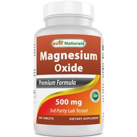 Magnesium Oxide 500 mg, 180 Tablets, Best Naturals