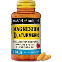 Magnesium & Vitamin D3 with Turmeric, 60 Tablets, Mason Natural