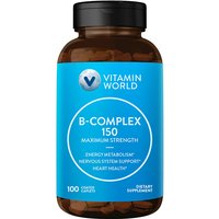 Maximum Strength Vitamin B-Complex 150, 100 Coated Caplets, Vitamin World