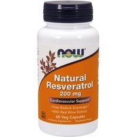 Natural Resveratrol 200 mg, 60 Vegetarian Capsules, NOW Foods