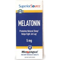 Melatonin 5 mg, 60 Instant Dissolve Tablets, Superior Source