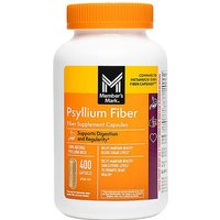 Members Mark 100% Natural Psyllium Husk Fiber Capsules, 400 Capsules