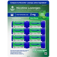 Members Mark Nicotine Lozenges 2 mg, Mint Flavor, 27 ct x 8 Pack