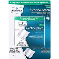 Members Mark Nicotine Patch 21 mg, Step 1, 21 Clear Patches