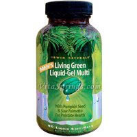 Mens Living Green Liquid-Gel Multi Vitamins, 90 Liquid Soft-Gels, Irwin Naturals