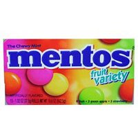 Mentos Fruit Variety Pack, The Chewy Mint, 1.32 oz x 15 Rolls