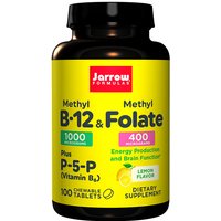 Methyl B-12 & Methyl Folate, 1000 / 400 mcg - Lemon, 100 Lozenges, Jarrow Formulas