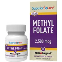 Methylfolate 2500 mcg, 30 Instant Dissolve Tablets, Superior Source