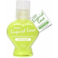 Mini Liquid Love Warming Massage Lotion, Green Apple, 1.25 oz, Pipedream Products