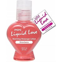Mini Liquid Love Warming Massage Lotion, Starwberry, 1.25 oz, Pipedream Products