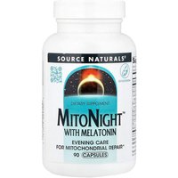 MitoNight with Melatonin, Value Size, 90 Capsules, Source Naturals
