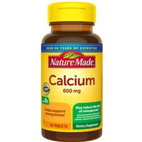 Nature Made Calcium 600 mg + Vitamin D3, 60 Tablets