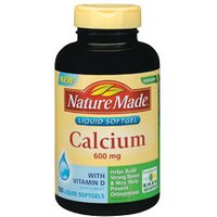 Nature Made Calcium Liquid Softgel (600 mg + D), 100 Softgels