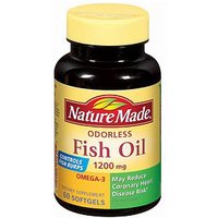 Nature Made Fish Oil Odorless 1200 mg, 60 Softgels