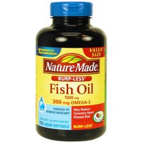 Nature Made Fish Oil 1000 mg, Burp-Less, 150 Liquid Softgels