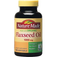 Nature Made Organic Flaxseed Oil 1000 mg, 100 Softgels