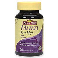 Nature Made Multi For Her, Multi Vitamins & Minerals for Women 90 Tablets