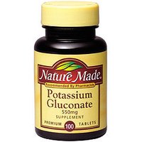Nature Made Potassium Gluconate 550 mg 100 Tablets