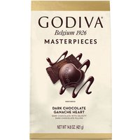 Godiva Dark Chocolate Ganache Hearts, 14.8 oz x 4 Pack