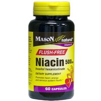 Niacin 500 mg (Flush Free) , 60 Capsules, Mason Natural