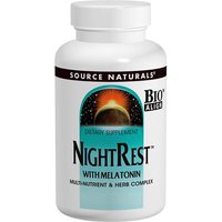 NightRest with Melatonin, Multi-Nutrient & Herb Complex, 100 Tablets, Source Naturals