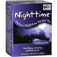 Nighttime Tea, Mellow Night Time Herbal, 24 Tea Bags, NOW Foods