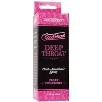 Goodhead Deep Throat Spray - Sweet Strawberry, Oral Anesthetic Spray, 2 oz, Doc Johnson