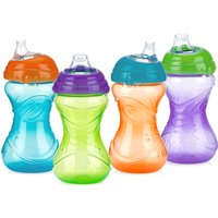 Nuby Clik it No Spill Cup 10 oz, 4 Pack, Nuby Baby Bottle