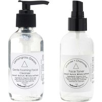 NuReveal Organics Lemongrass Dream Gentle Foaming Facial Cleanser & Lavender + Chamomile Face Toner, 4 oz + 4 oz
