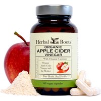 Organic Apple Cider Vinegar with Organic Cayenne, 60 Vegan Capsules, Herbal Roots