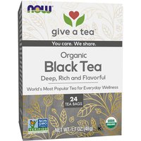Organic Black Tea, 24 Tea Bags, NOW Foods