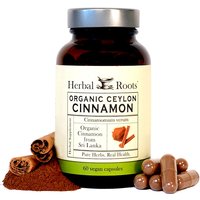 Organic Ceylon Cinnamon, 60 Vegan Capsules, Herbal Roots