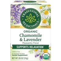 Organic Chamomile & Lavender Tea, 16 Tea Bags, Traditional Medicinals Teas