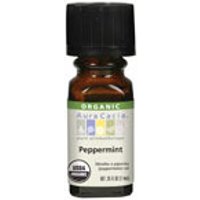 Organic Essential Oil Peppermint Natural, 0.25 oz, Aura Cacia