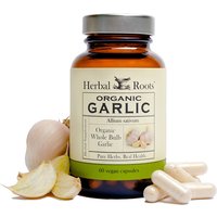 Organic Garlic, 60 Vegan Capsules, Herbal Roots