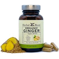 Organic Ginger Root, 60 Vegan Capsules, Herbal Roots