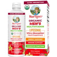 Organic Mens Multivitamin Liposomal, Vanilla Peach, 15.22 oz (450 ml), MaryRuths