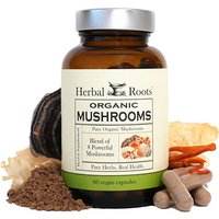 Organic Mushrooms, 60 Vegan Capsules, Herbal Roots