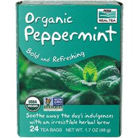 Organic Peppermint Tea, 24 Tea Bags, NOW Foods