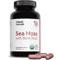 Organic Sea Moss with Beet Root, 120 Vegetable Capsules, Atlantic Naturals