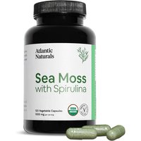 Organic Sea Moss with Spirulina, 120 Vegetable Capsules, Atlantic Naturals