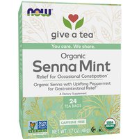 Organic Senna Mint Tea, 24 Tea Bags, NOW Foods