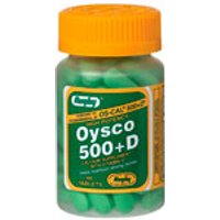 Oysco 500 + D, Calsium Supplement w/ Vitamin, 60 Tablets, Watson Rugby