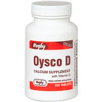 Oysco D, Calsium Supplement w/ Vitamin D, 250 Tablets, Watson Rugby