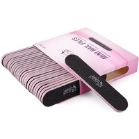 Pana Mini Double Sided Emery Board Nail Files - Black (Grits: 80/80 to 180/240), 1 Pack (25 Pieces)