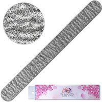 Pana Round Double Sided Emery Board Nail Files - Zebra (Grit: 80/80 to 100/180), 1 Pack (10 Pieces)