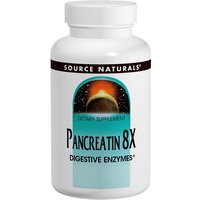 Pancreatin 8X 500 mg, 50 Capsules, Source Naturals